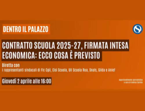 Firmato il CCNL 2025/27, cosa prevede l’intesa economica? Ne parlano Ivana Barbacci e gli altri rappresentanti sindacali oggi alle 16 su Orizzonte scuola