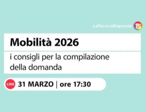 La Tecnica risponde live in diretta alle 17.30 di martedì 31 marzo sulle domande di mobilità. Partecipa Attilio Varengo, CISL Scuola