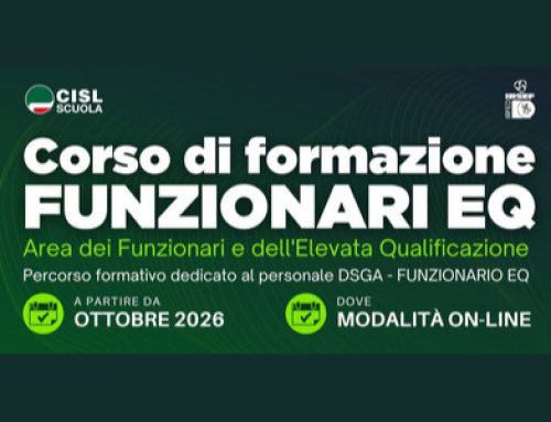 Corso di formazione on line per Funzionari ed Elevate Qualificazioni a cura di CISL Scuola e IRSEF-IRFED